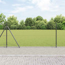 vidaXL Kerítés oszlopokkal Szürke 0.8 x 50 m PVC-bevonatos acél