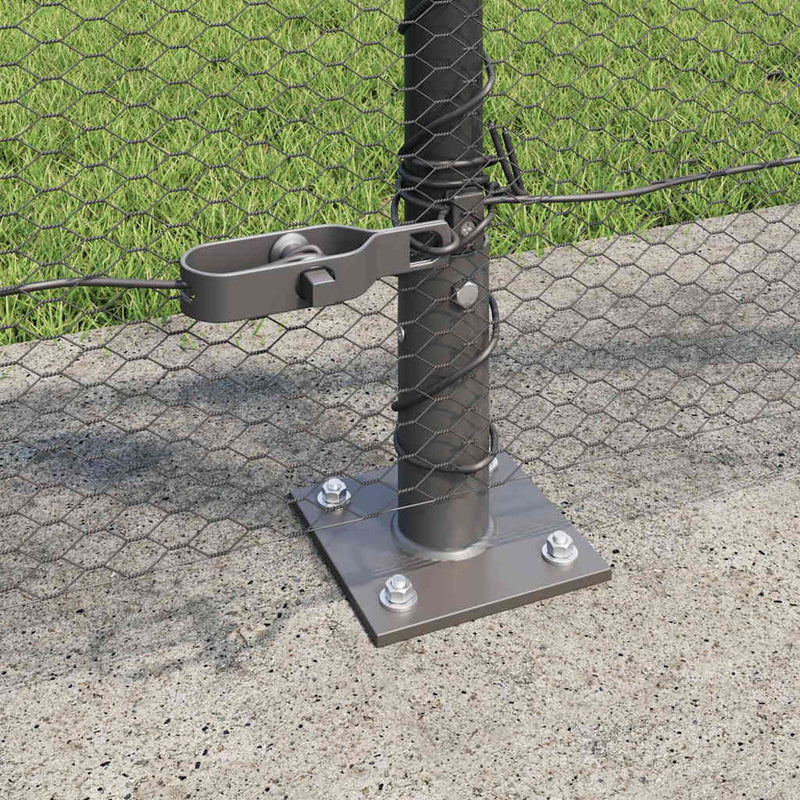 vidaXL Kerítés oszlopokkal Szürke 1 x 50 m PVC-bevonatos acél