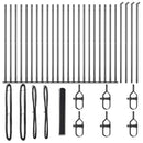 vidaXL Kerítés oszlopokkal Szürke 1.2 x 50 m PVC-bevonatos acél