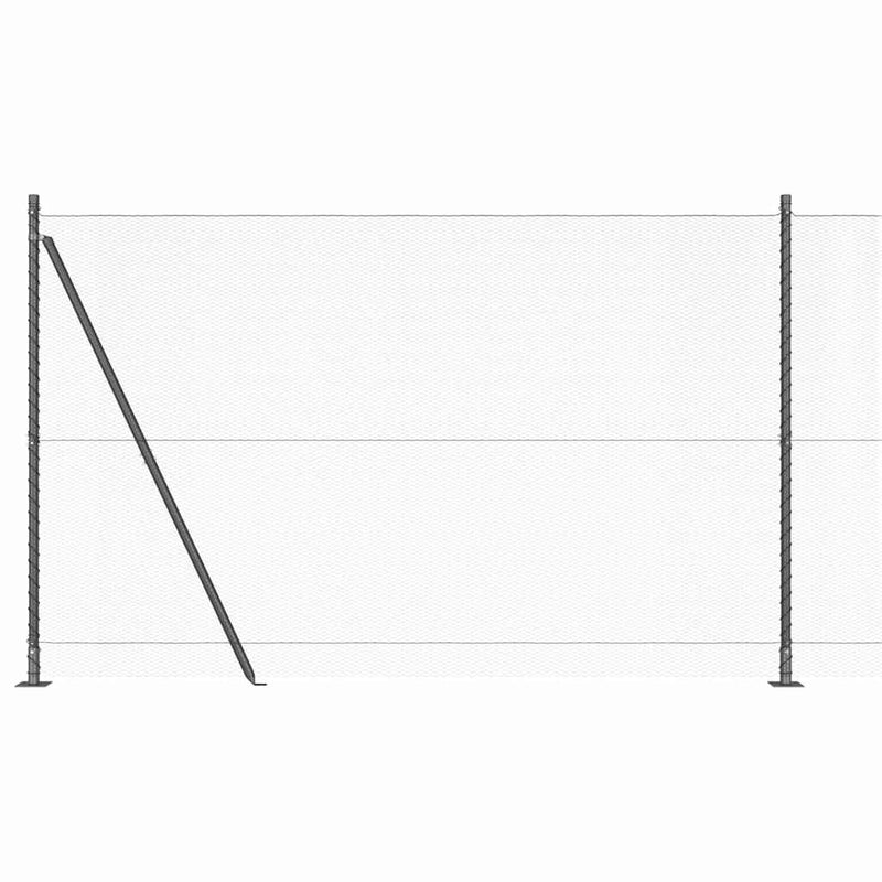 vidaXL Kerítés oszlopokkal Szürke 1.4 x 50 m PVC-bevonatos acél