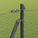 vidaXL Kerítés oszlopokkal Szürke 1.4 x 50 m PVC-bevonatos acél