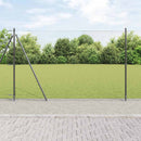 vidaXL Kerítés oszlopokkal Szürke 1.4 x 50 m PVC-bevonatos acél