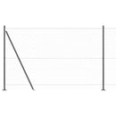 vidaXL Kerítés oszlopokkal Szürke 1.5 x 50 m PVC-bevonatos acél
