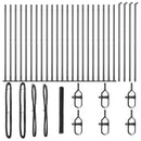 vidaXL Kerítés oszlopokkal Szürke 1.6 x 50 m PVC-bevonatos acél