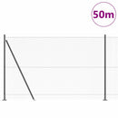 vidaXL Kerítés oszlopokkal Szürke 1.6 x 50 m PVC-bevonatos acél