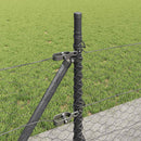 vidaXL Kerítés oszlopokkal Szürke 0.5 x 100 m PVC-bevonatos acél