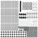 vidaXL Hatszögletű kerítés beton alappal 100 x 1,2 m Szürke Háló