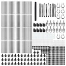 vidaXL Kerítés oszlopokkal Szürke 1.4 x 100 m PVC-bevonatos acél
