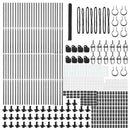vidaXL Kerítés oszlopokkal Szürke 1.6 x 100 m PVC-bevonatos acél