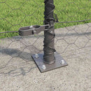 vidaXL Hatszögletű kerítés beton alappal 100 x 1,6 m Szürke Háló