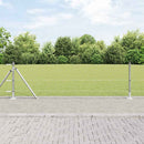 vidaXL Hatszögletű kerítés beton alappal 10 x 0,4 m Horganyzott Acél