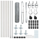 vidaXL Kerítés oszlopokkal Ezüst 0.5 x 10 m PVC-bevonatos acél