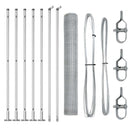 vidaXL Kerítés oszlopokkal Ezüst 0.8 x 10 m PVC-bevonatos acél