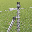 vidaXL Kerítés oszlopokkal Ezüst 0.8 x 10 m PVC-bevonatos acél