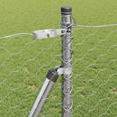 vidaXL Kerítés oszlopokkal Ezüst 1 x 10 m PVC-bevonatos acél