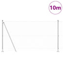 vidaXL Kerítés oszlopokkal Ezüst 1.2 x 10 m PVC-bevonatos acél