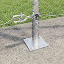 vidaXL Kerítés oszlopokkal Ezüst 1.2 x 10 m PVC-bevonatos acél