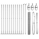 vidaXL Kerítés oszlopokkal Ezüst 0.8 x 25 m PVC-bevonatos acél