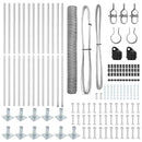 vidaXL Kerítés oszlopokkal Ezüst 0.8 x 25 m PVC-bevonatos acél