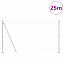 vidaXL Kerítés oszlopokkal Ezüst 1.2 x 25 m PVC-bevonatos acél