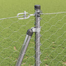 vidaXL Kerítés oszlopokkal Ezüst 1.2 x 25 m PVC-bevonatos acél