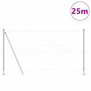 vidaXL Kerítés oszlopokkal Ezüst 1.2 x 25 m PVC-bevonatos acél