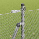 vidaXL Kerítés oszlopokkal Ezüst 1.4 x 25 m PVC-bevonatos acél