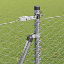 vidaXL Kerítés oszlopokkal Ezüst 1.4 x 25 m PVC-bevonatos acél