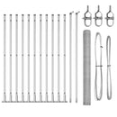 vidaXL Kerítés oszlopokkal Ezüst 1.5 x 25 m PVC-bevonatos acél