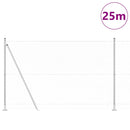 vidaXL Kerítés oszlopokkal Ezüst 1.6 x 25 m PVC-bevonatos acél