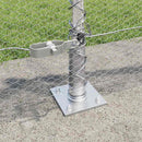 vidaXL Kerítés oszlopokkal Ezüst 0.4 x 50 m PVC-bevonatos acél