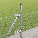 vidaXL Kerítés oszlopokkal Ezüst 0.4 x 50 m PVC-bevonatos acél