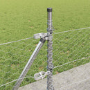 vidaXL Kerítés oszlopokkal Ezüst 0.4 x 50 m PVC-bevonatos acél