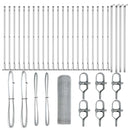 vidaXL Kerítés oszlopokkal Ezüst 0.5 x 50 m PVC-bevonatos acél