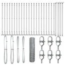 vidaXL Kerítés oszlopokkal Ezüst 0.6 x 50 m PVC-bevonatos acél