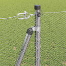 vidaXL Kerítés oszlopokkal Ezüst 1.2 x 50 m PVC-bevonatos acél