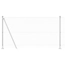 vidaXL Kerítés oszlopokkal Ezüst 1.2 x 50 m PVC-bevonatos acél