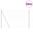 vidaXL Kerítés oszlopokkal Ezüst 1.4 x 50 m PVC-bevonatos acél