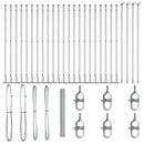 vidaXL Kerítés oszlopokkal Ezüst 1.5 x 50 m PVC-bevonatos acél