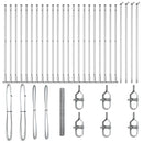 vidaXL Kerítés oszlopokkal Ezüst 1.5 x 50 m PVC-bevonatos acél