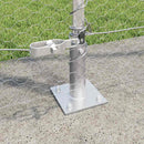 vidaXL Kerítés oszlopokkal Ezüst 1.6 x 50 m PVC-bevonatos acél