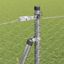 vidaXL Kerítés oszlopokkal Ezüst 1.6 x 50 m PVC-bevonatos acél