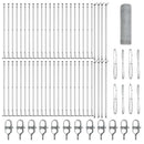 vidaXL Kerítés oszlopokkal Ezüst 0.4 x 100 m PVC-bevonatos acél