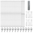 vidaXL Kerítés oszlopokkal Ezüst 0.4 x 100 m PVC-bevonatos acél