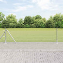 vidaXL Kerítés oszlopokkal Ezüst 0.5 x 100 m PVC-bevonatos acél