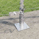 vidaXL Kerítés oszlopokkal Ezüst 0.8 x 100 m PVC-bevonatos acél