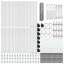 vidaXL Kerítés oszlopokkal Ezüst 1 x 100 m PVC-bevonatos acél