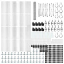 vidaXL Kerítés oszlopokkal Ezüst 1.2 x 100 m PVC-bevonatos acél