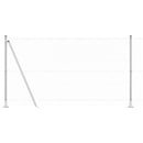 vidaXL Kerítés oszlopokkal Ezüst 1.2 x 100 m PVC-bevonatos acél