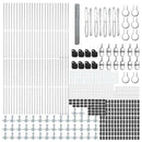 vidaXL Kerítés oszlopokkal Ezüst 1.2 x 100 m PVC-bevonatos acél